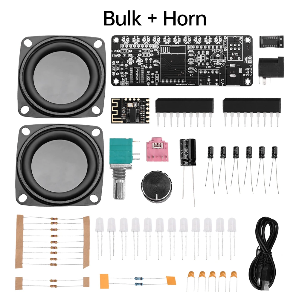 5W PAM8406 Bluetooth Speaker Power Amplifier Board Module Kit Dual Channel Stereo Soldering Project Spectrum USB Electronic Horn