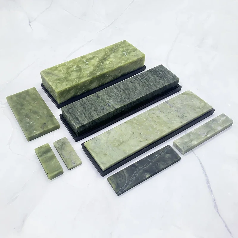 10000 Grit Natural Green Agate Sharpening Stone Whetstone Fine Grinder Polishing Shaved Bar Kitchen Knife Sharpener Honing Tool