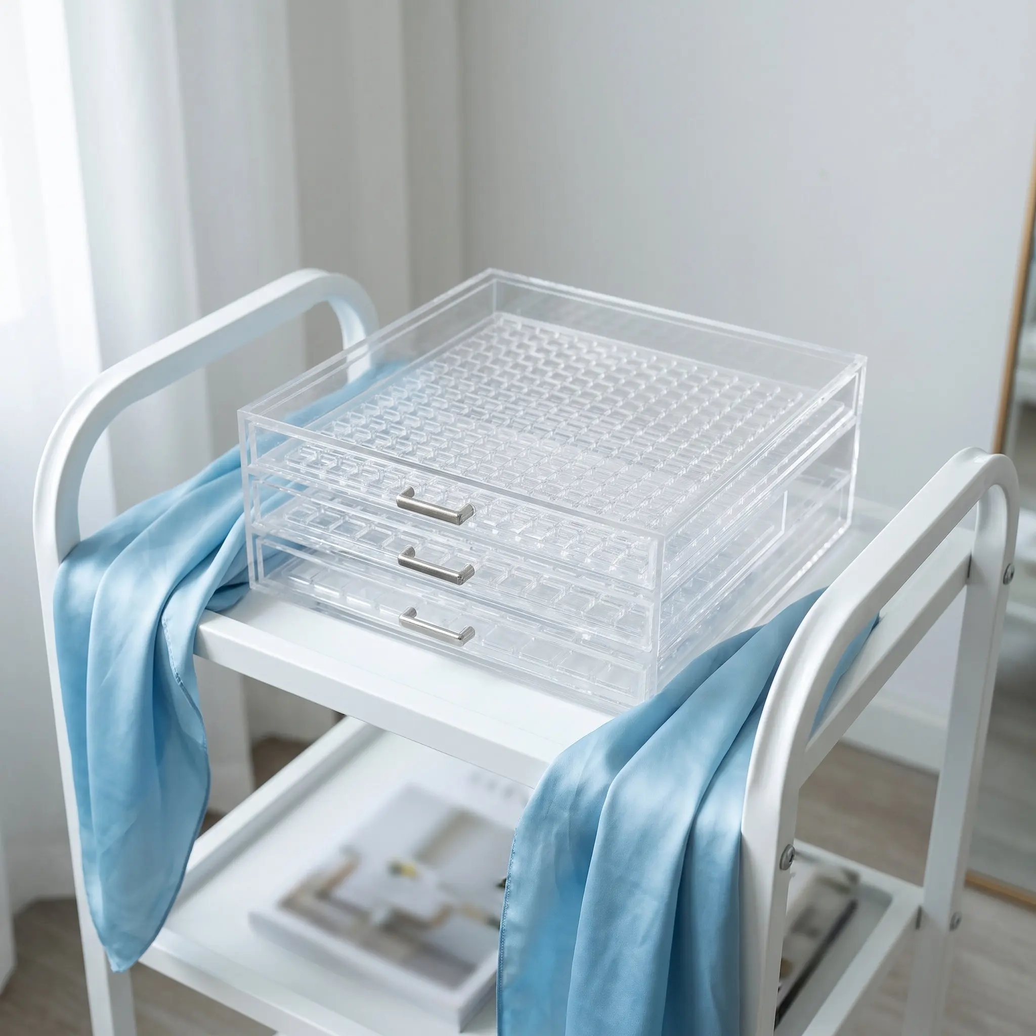 3 Tier Clear Plastic Storage Drawers Jewelry Bead Boxes Compartment Organizer Holder Cases Containers for Making