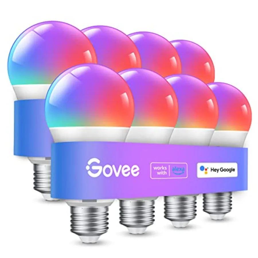 

Smart Light Bulbs WiFi Bluetooth Color Changing Bulbs Music Sync 5 Dynamic Scenes Million DIY Colors RGB Light Bulbs Work with