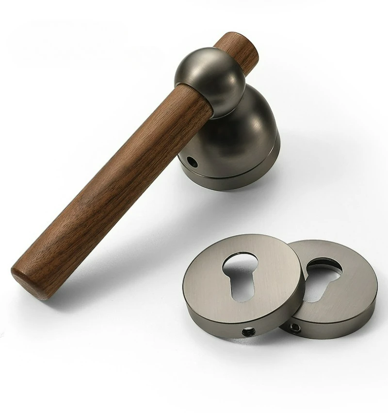 new-chinese-retro-bedroom-door-lock-room-wooden-door-handle-universal-split-silent-door-lock