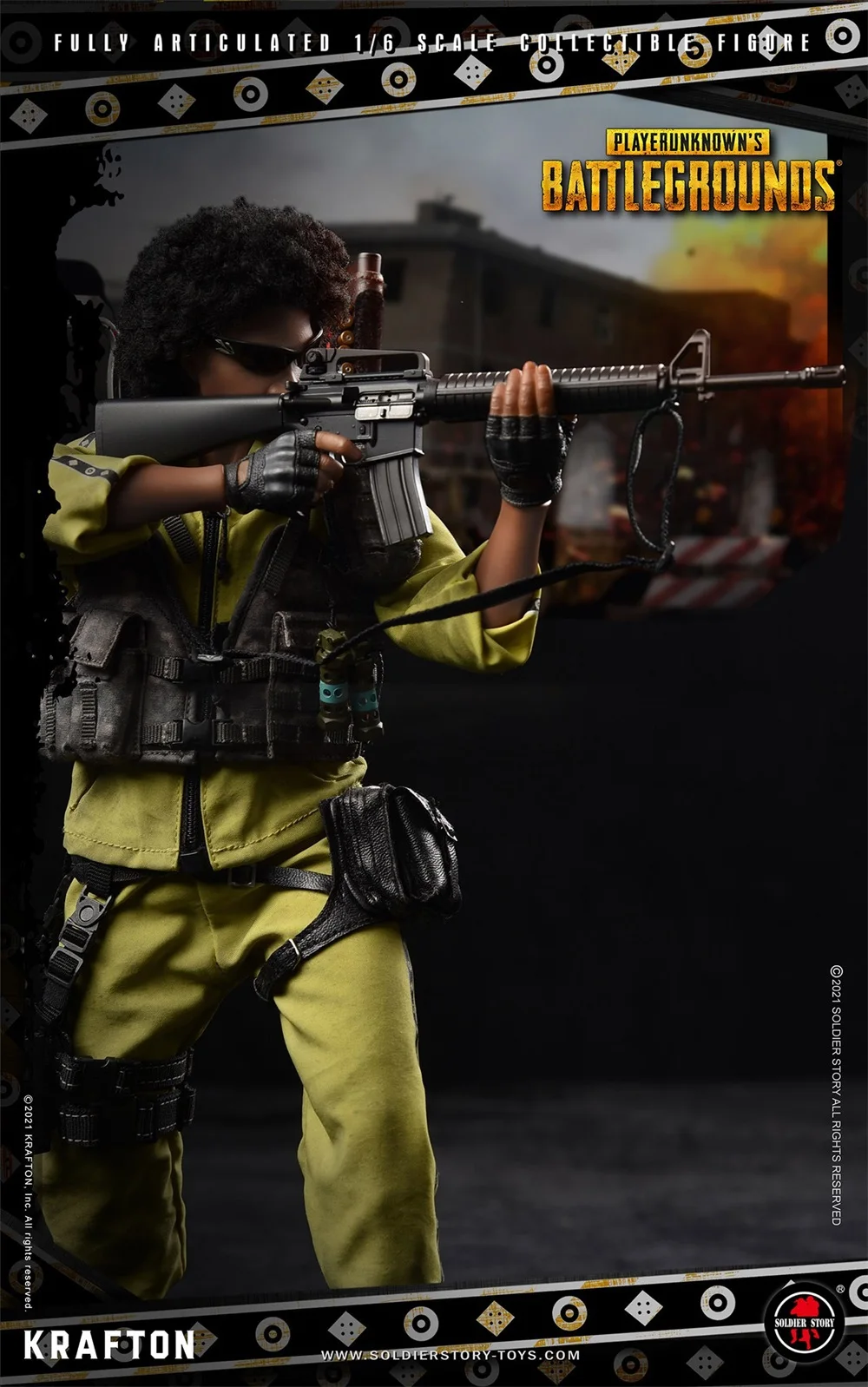 Soldato erstory SSG-003 1/6 PUBG Battalion Winner Winner To Be Chicken War M16A4 clip per armi non può essere sparato per Action Figure