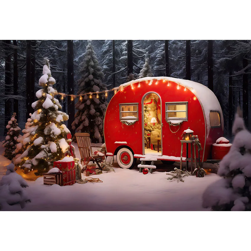 Mehofond 겨울 크리스마스 장식 배경, 야외 숲 눈 덮인 어린이 초상화 사진 배경, 사진 스튜디오 포토콜 소품