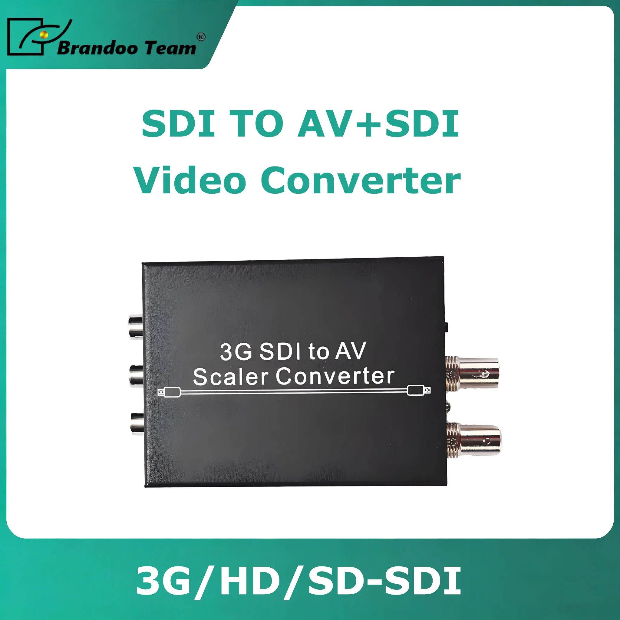 SDI to AV Converter SD HD 3G-SDI to Analog AV TV Adapter SDI Loop out to CVBS RCA Video Audio Adapter
