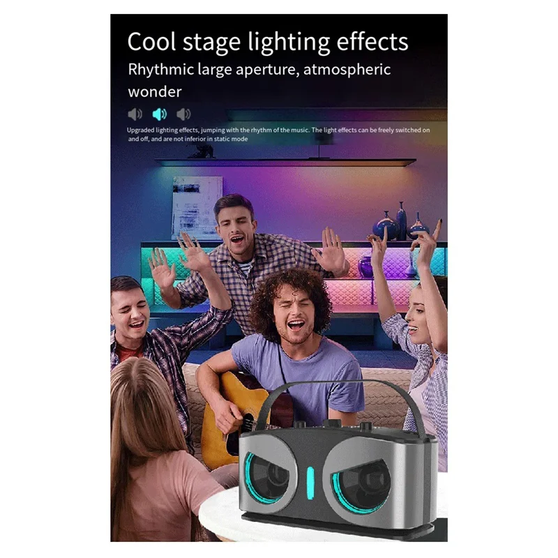 

Y45A-Sd306plus Owl Bluetooth Speaker Powerful, Portable, With Dual Mics HIFI Sound Ideal For Karaoke And Outdoor Parties A