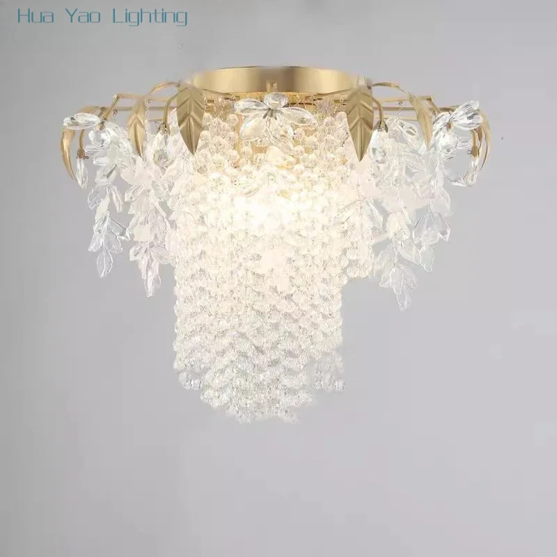 Light luxury, full of flowers and rain, crystal ceiling light, versatile living room, dining room, bedroom, bedside, study foyer