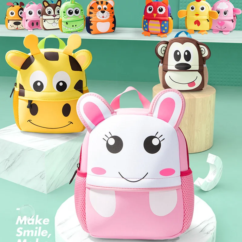 Popular Toddler Children School Bags Cartoon Animals Giraffe Backpack Kindergarten Schoolbag Girl Boys Bag Kids Backpacks