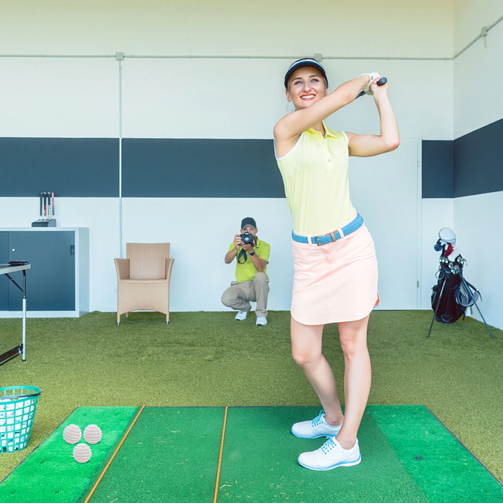 10Pcs 골프 연습 공 35Cm 연습을위한 부드러운 탄성 실내 연습 공 어린이 성인 사용 공