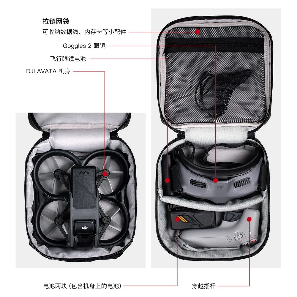 กระเป๋าโดรนสำหรับ DJI avata กล่อง MINI, กระเป๋าพกพาความจุขนาดใหญ่แบบเรียบง่ายอุปกรณ์เสริมโดรนสำหรับ DJI NEO เคส