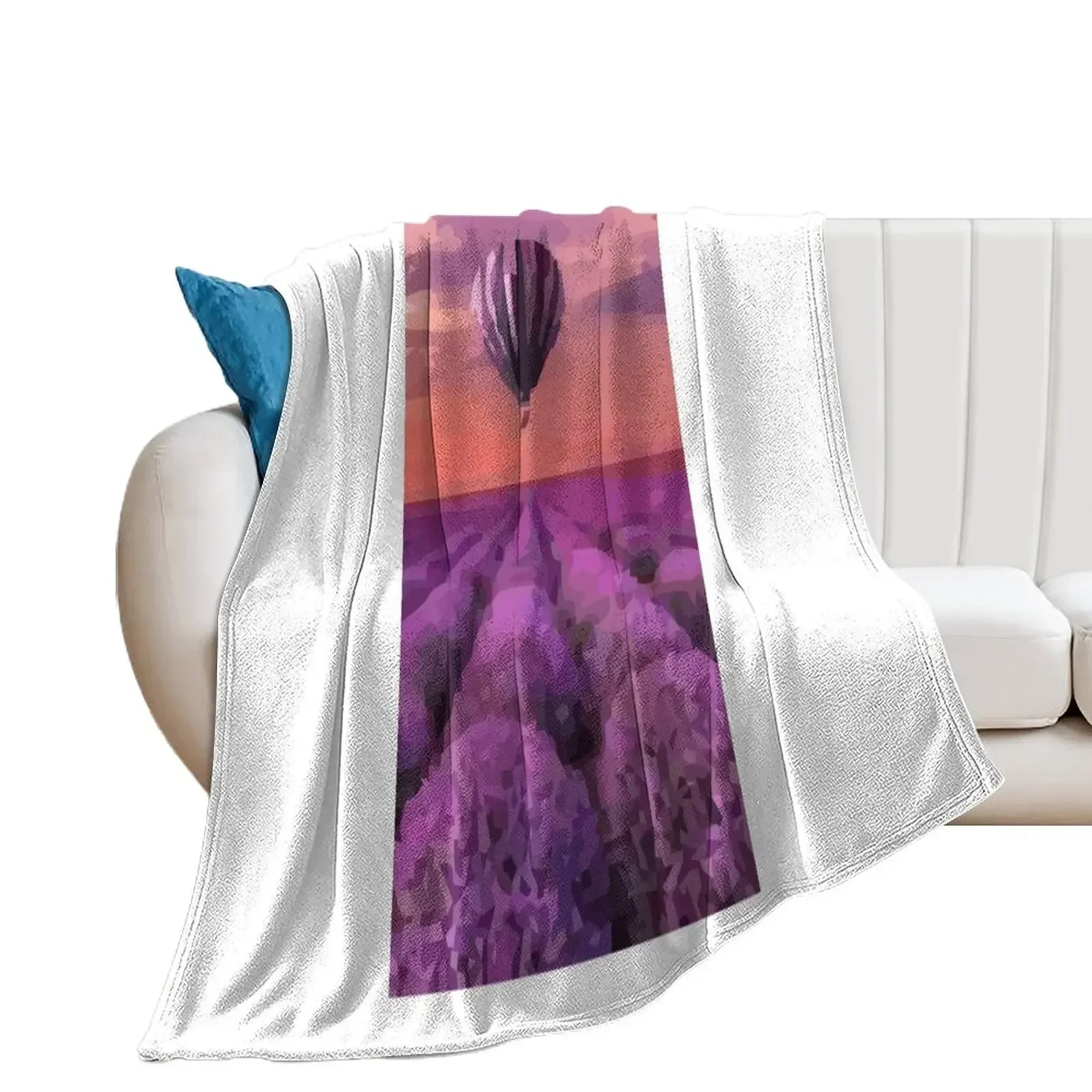 

Purple Balloon Throw Blanket Beautifuls Beach Plaid on the sofa Hair Blankets