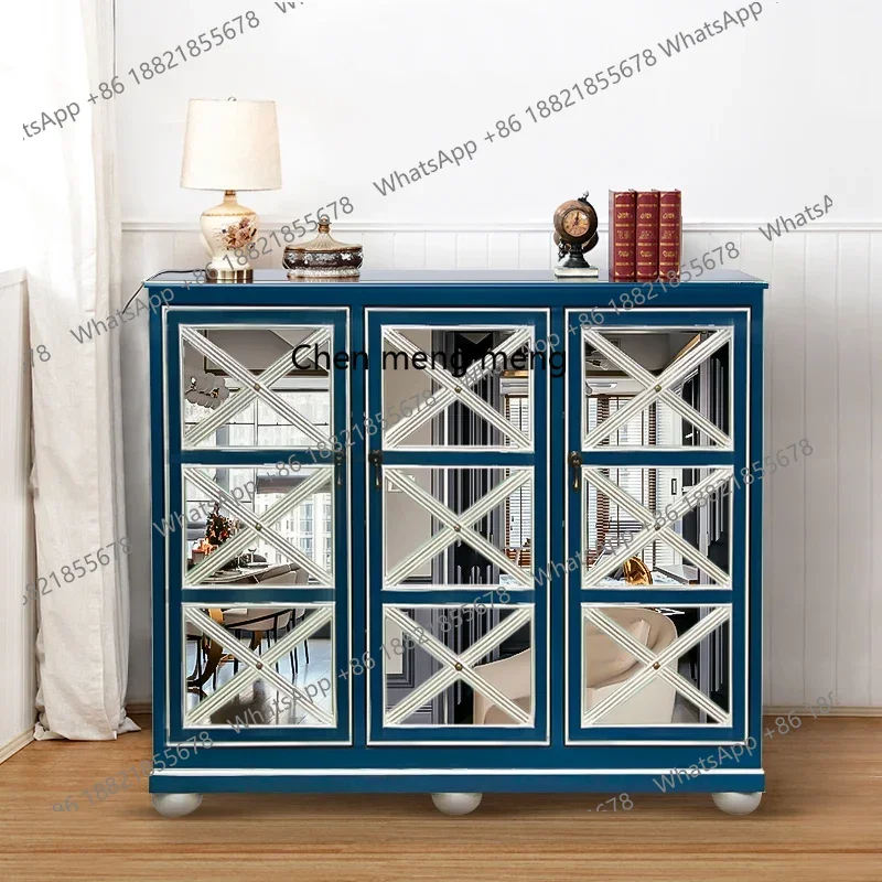cc182American-style wall-facing entrance cabinet light luxury partition cabinet paint side cabinet screen simple R