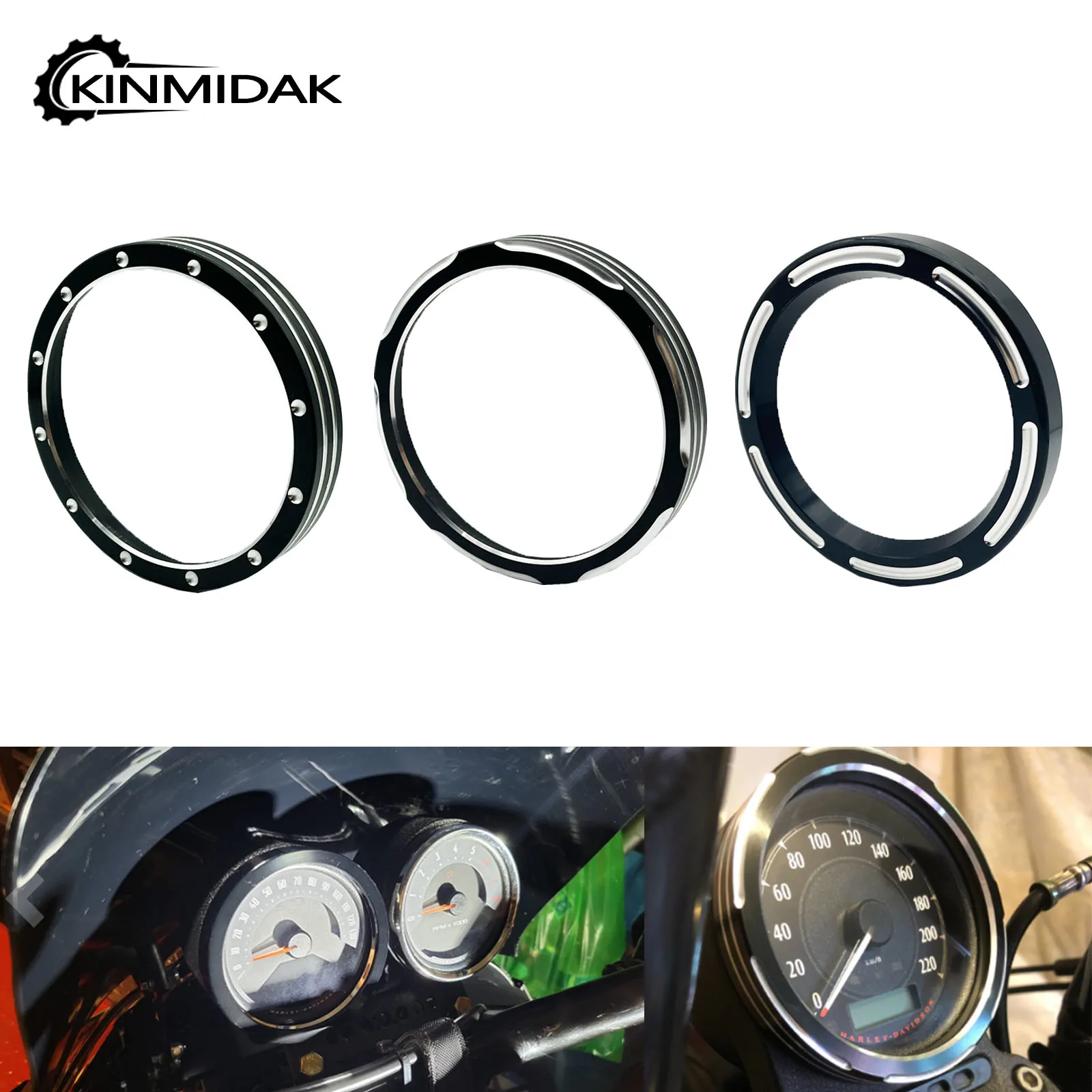 Motorcycle Speedometer Instrument Bezel Ring Trim For Harley Sportster XL883 XL1200 48 72 Dyna Street Bob FXDB Low Rider FXDL