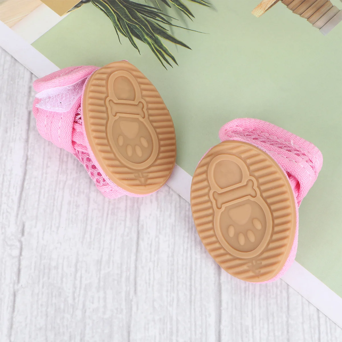 

4pcs Pet Sandal For Dogs Summer Breathable Mesh Dog Shoes Anti-Slip Puppy Shoes Beach Walking Dogs Feet Covers Pet Supplies