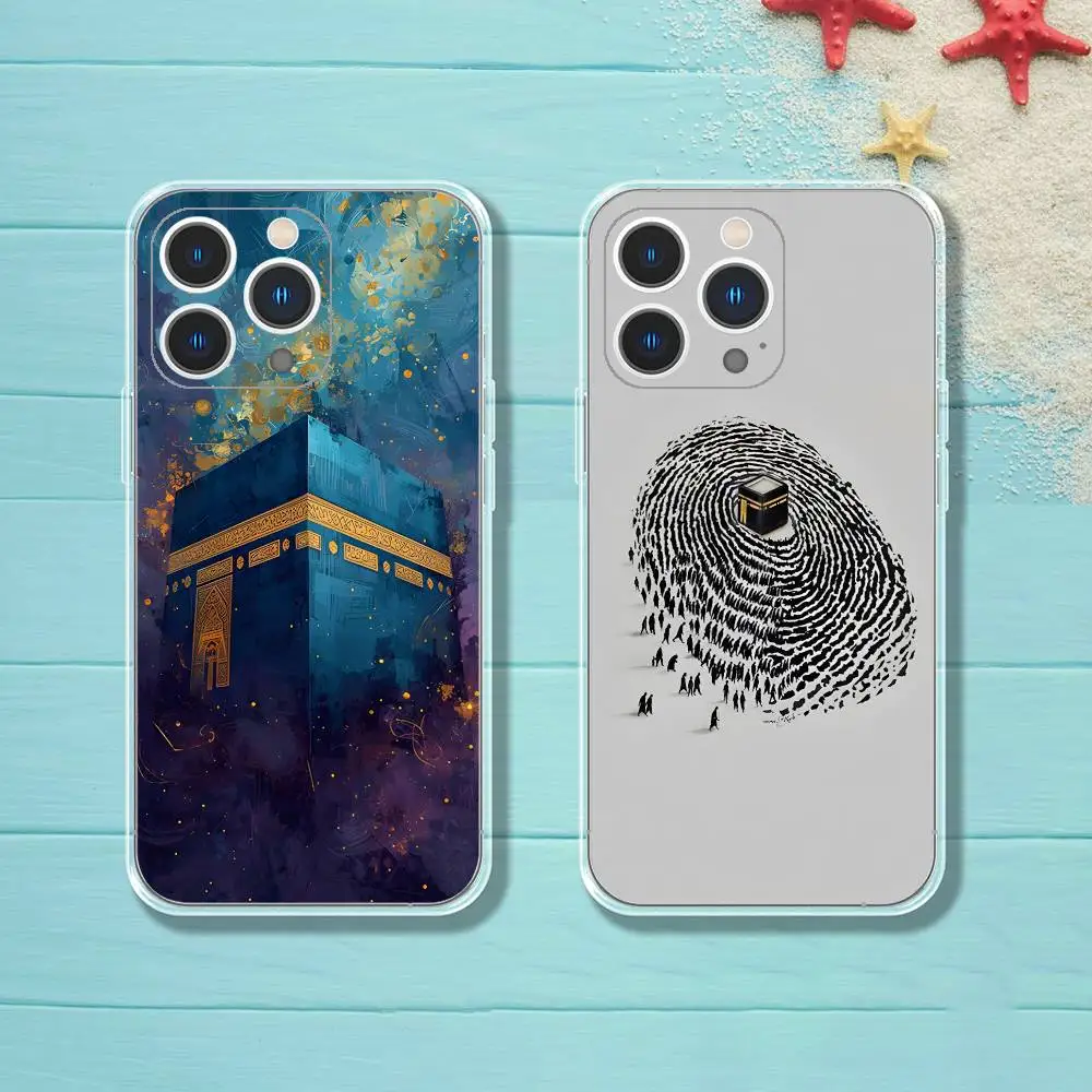 

Islam Muslims Kaaba Phone Case For iPhone 12,16,11,14,13,17,15 Plus,Pro,Max,Plus,E,Air,Mini Transparent Cover