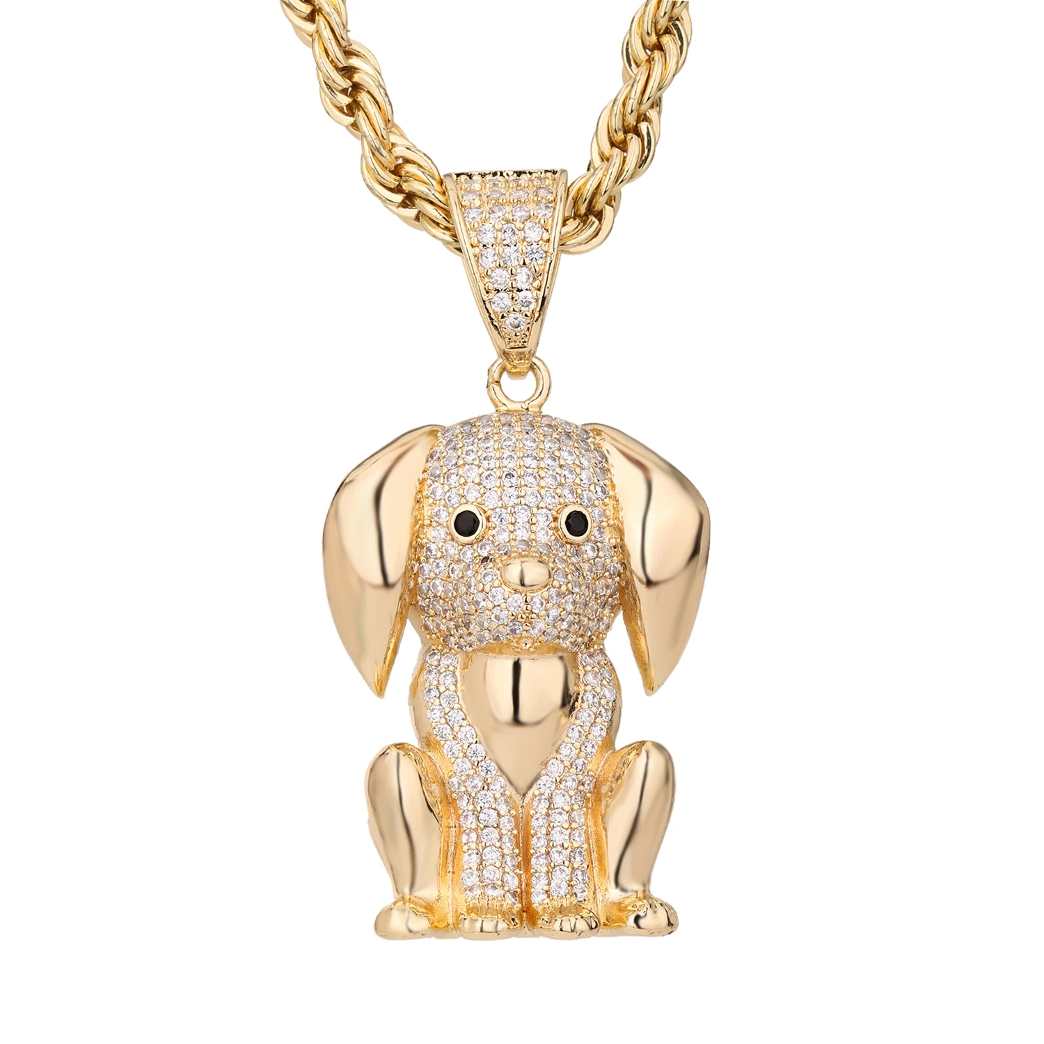 Collier pendentif en forme d'animal pour garçons et filles, collier de chien mignon, bijoux 3D, variété, anneau de starter, cadeaux d'anniversaire