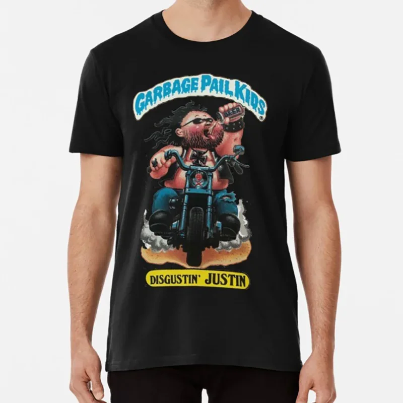 Disgustin Justin Garbage Pail Kids Retro 80s Garbage Disgustin Justin T Shirt  COTTON  style 2024 Summer vintage  Short Sleeve