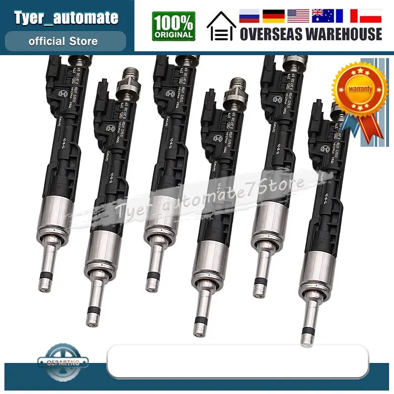 For BMW X6 X5 X3 X1 535i xDrive 535i 335i xDrive 335i 135i 640i 740Li 740i 640i Gran Coupe 6Pcs GDI Fuel Injector 13647597870