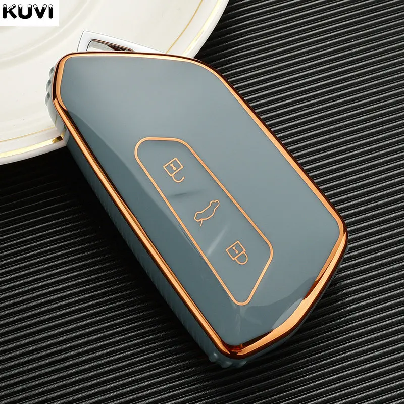 TPU-Autoschlüsselhülle für VW Volkswagen Golf 8 MK8 ID3 ID4 Cupra Skoda Octavia A8 SEAT Leon MK4 Formentor Tarraco