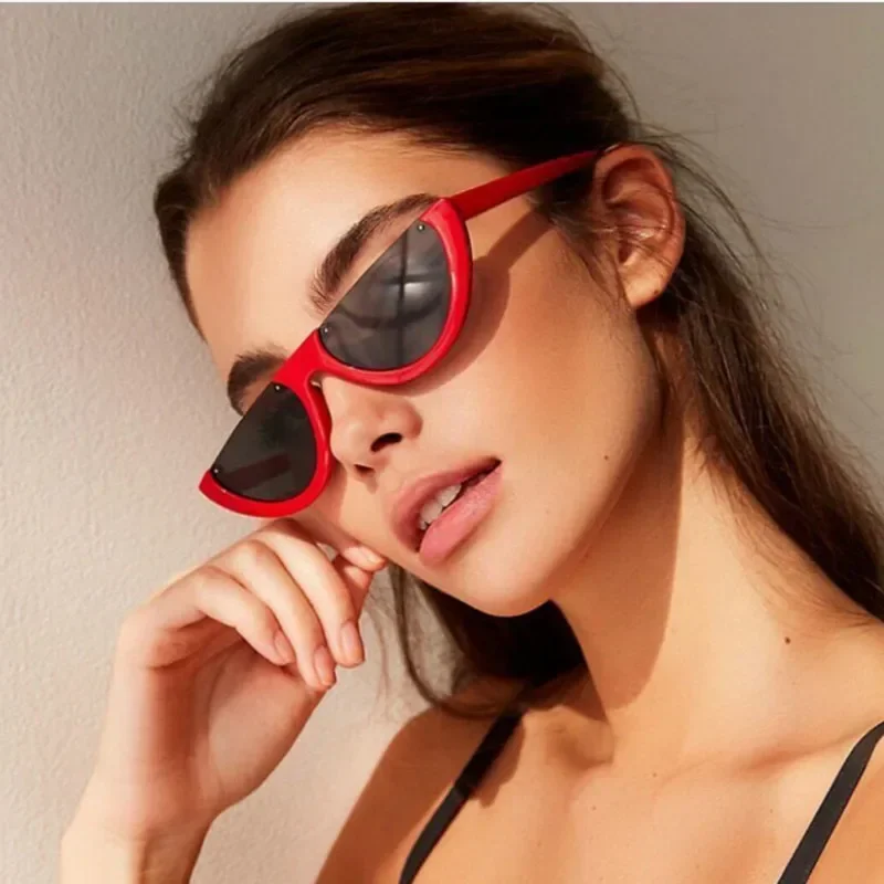 

Vintage Half Moon Sunglasses Women Female New Brand Designer Retro Semicircle Lens Sun Glasses 2024