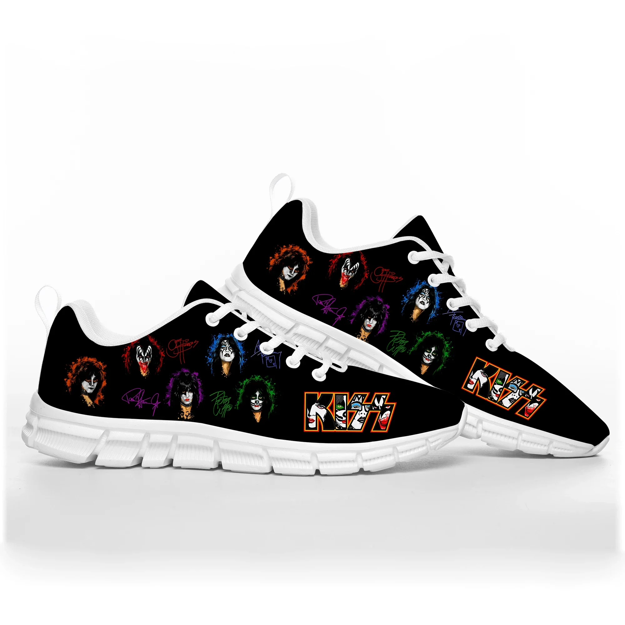 Heavy Metal Kiss Rock Band zapatos deportivos de música para hombres, mujeres, adolescentes, niños, zapatillas casuales personalizadas, zapatos de pareja de alta calidad