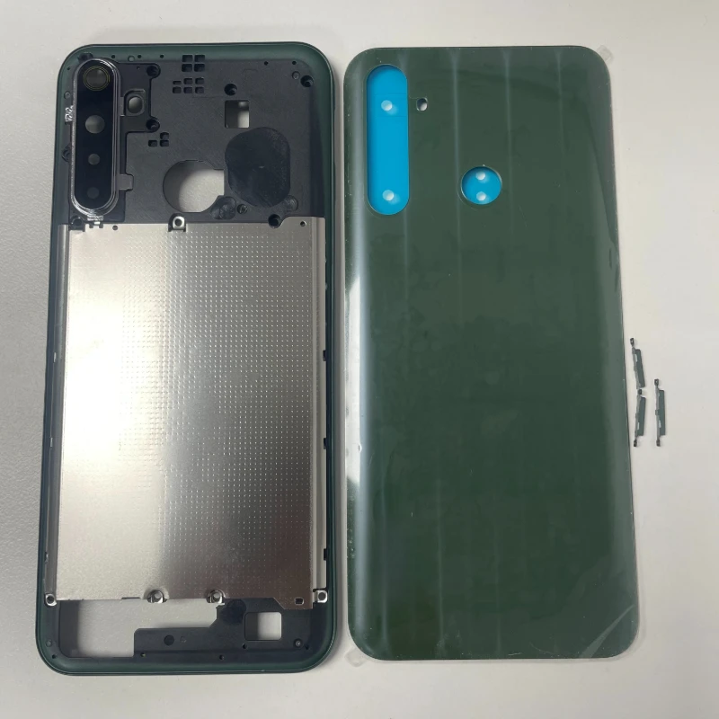 

Чехол с полным корпусом для Oppo realme 6i rmx2040, средняя рамка, задняя крышка аккумулятора, задняя крышка с объективом камеры