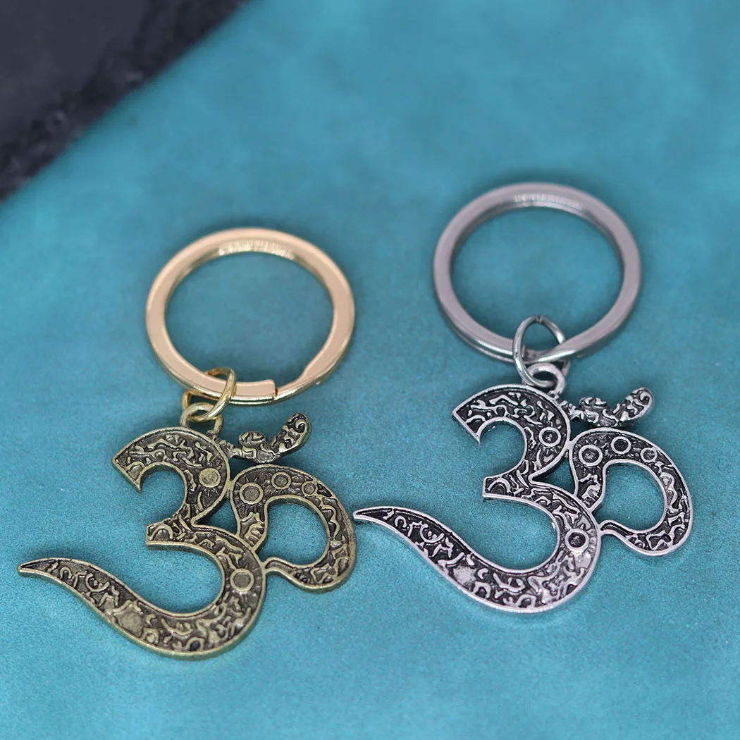 Nedar خمر أوم تميمة مفتاح سلسلة قلادة الرجال النساء العرقية فايكنغ المفاتيح التأمل البوذية اليوغا مجوهرات الهندوسية كيرينغ