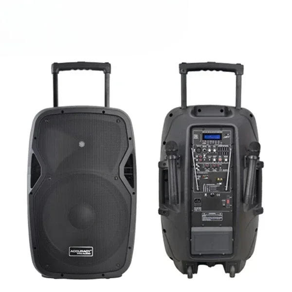 

'Rechargeable Powerful PA Active Speaker System with USB/SD Accuracy Pro Audio CSL15AMFQ-V2BP-BT 15 Inch 100W Powered Speaker