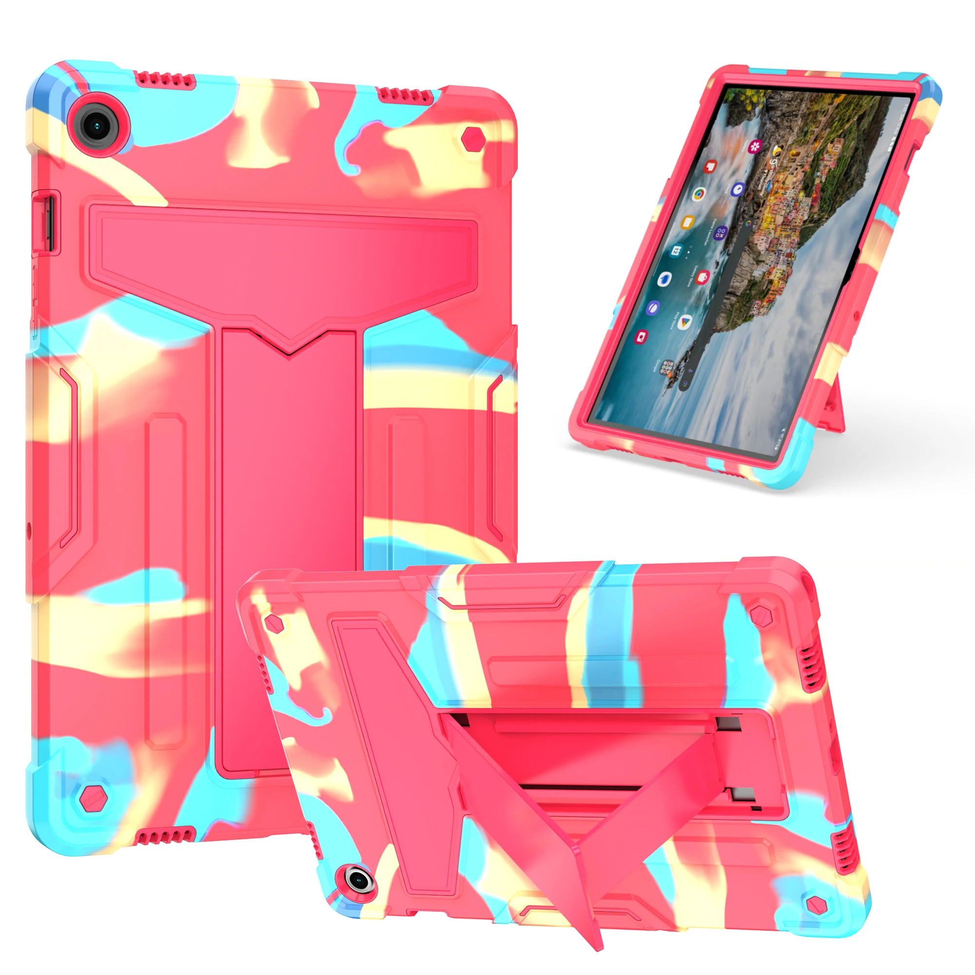 Armor Case For Samsung Tab A11 A9 Plus SM-X230 X210 S11 S10 Lite S9 FE S8 S7 S6 Lite A8 X200 A7 T500 A 10.1 T510 Kickstand Cover