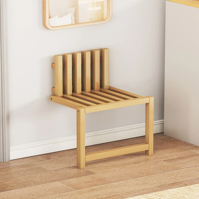 Home folding stool wall hanging shoe changing simple shoe invisible entrance stool wall  home door folding