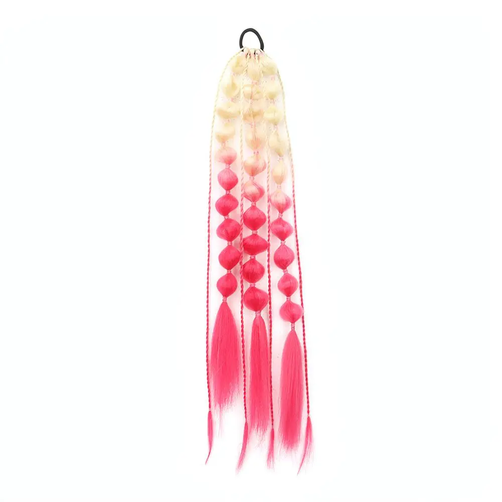 Fashionable Lantern Bubble Ponytail Extension Handmade Twisted Braid Synthetic Hair Piece For Women Daily Party Hair Styling