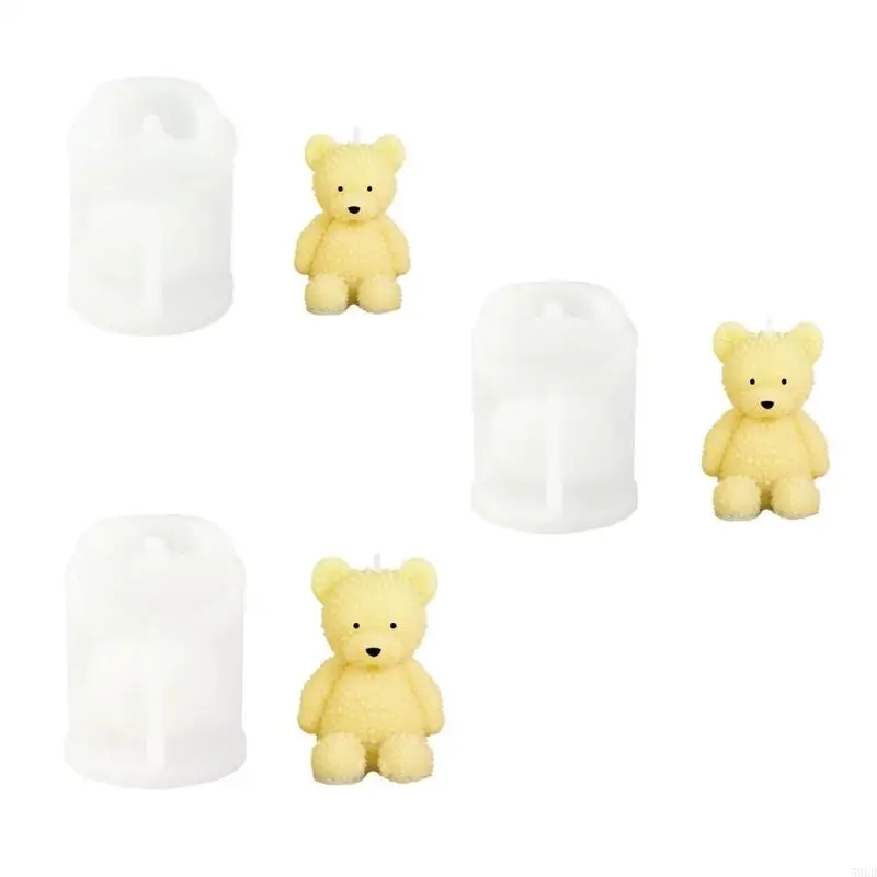 

50LB Bear Silicone Mold Mold for Making Soap Plaster Desk Ornament Cake Fondant Decorations Chocolate Jello