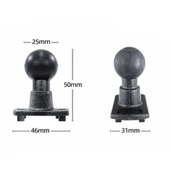 17mm 25mm ball 4 Hole Claws AMPS Adapter Plate compatible 17mm  /1 inch Double Socket Arm Mount Bracket for Ram Mounts GPS DVR