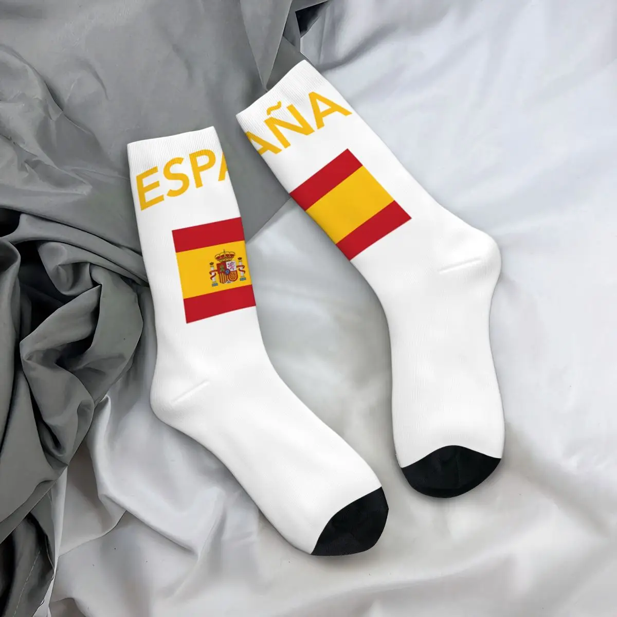 Seamless Pattern Crew Sock for Men, Crazy Compression, Vintage, Espanha, Espanhola, Europa, Novidade, 2022