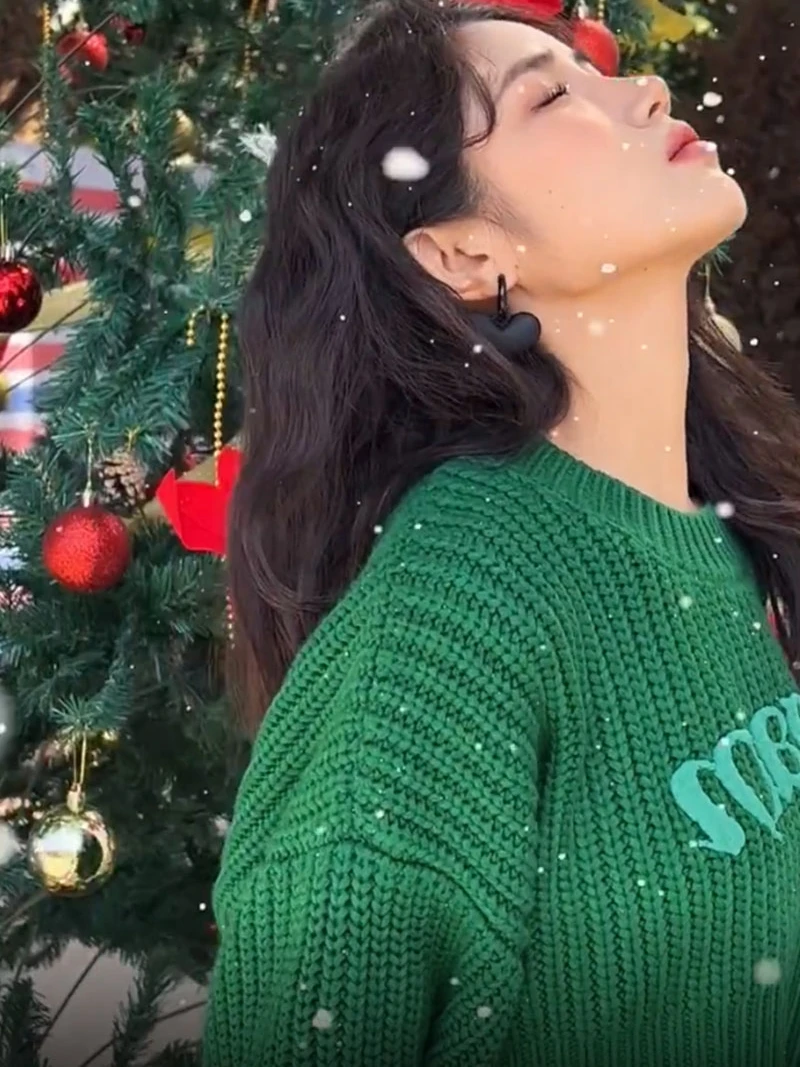 Cisas een suéter mujer ort Sle serie suave sensación de calidez redondo Ne Long Sve Color puro viaje Sle