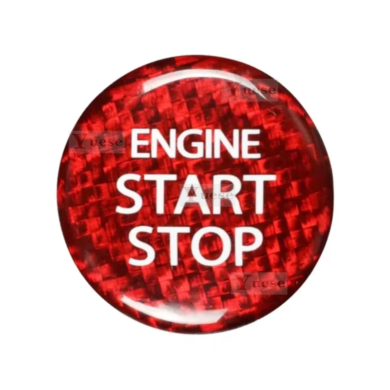 For Suzuki Vitara 2016-2018 Car Engine Start Stop Button Cover Real Carbon Fiber Sticker