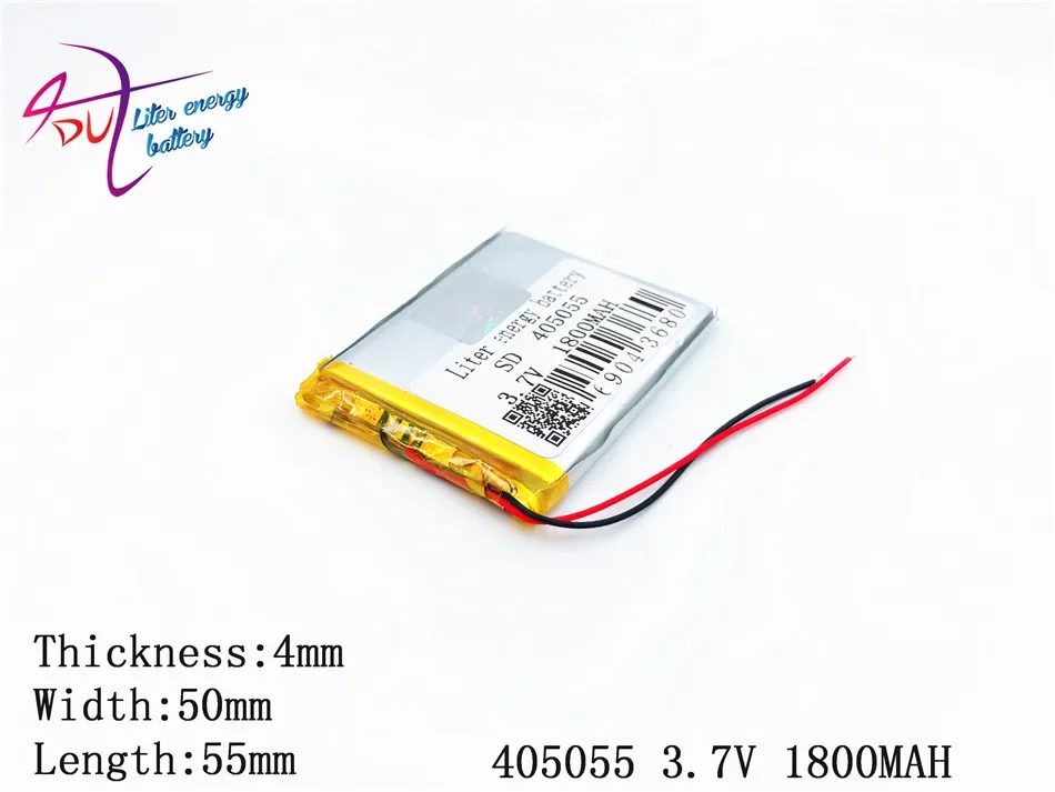 Tablet battery 3.7V 1800mAh 405055 Universal Li-ion  for tablet pc 7 inch 8  9  Mp3 MP4 GPS mobile bluetooth
