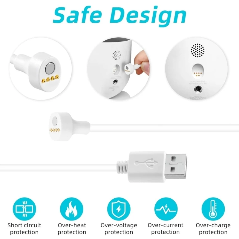 

Long Flexible Power Adapter Power Charging Cable Replacemnet for Nest Monitoring Camera Accessories