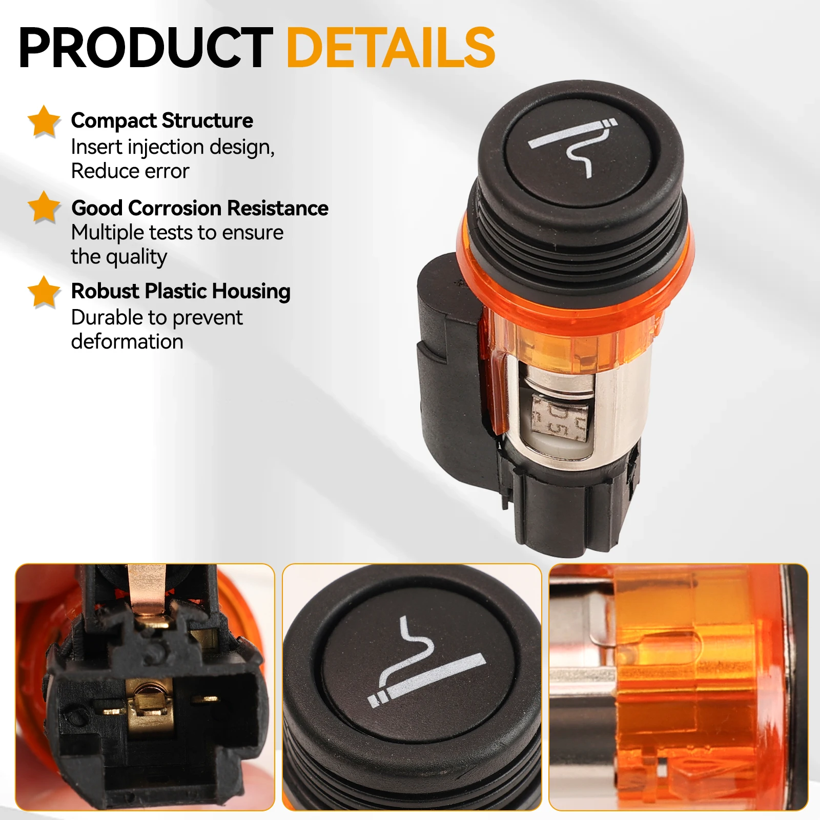 

Cigarette Lighter Car Element Assembly Plug Housing Cig Socket 822754 For Peugeot CC SW 206 308 406 607 Citroen C2 C3 Berlingo