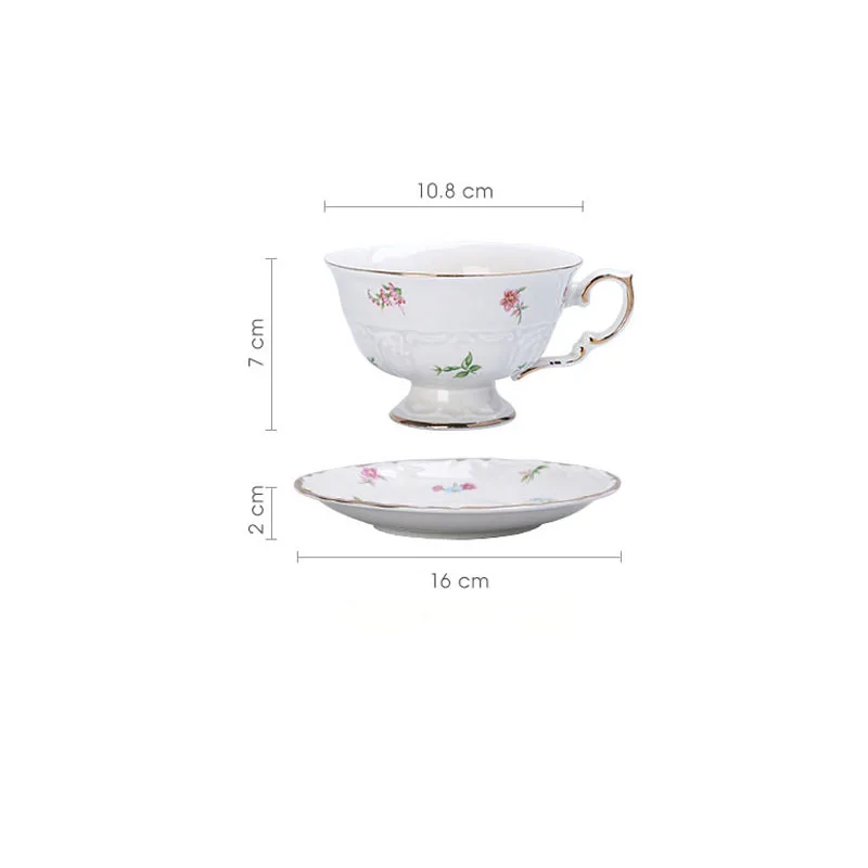 Northern Europe Ceramic Mug Retro Flower Pattern Coffee Cup Dining Room Desktop Creative Scented Tea Cups Home Decoration