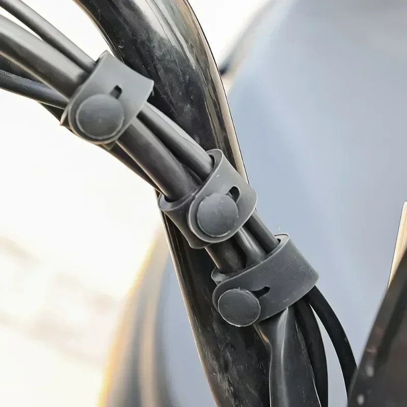 Motorcycle Rubber Frame Securing Cord Tie Wholesale Universal Cable Wiring Harness Power Elastic Fix Stripe Moto Accessories