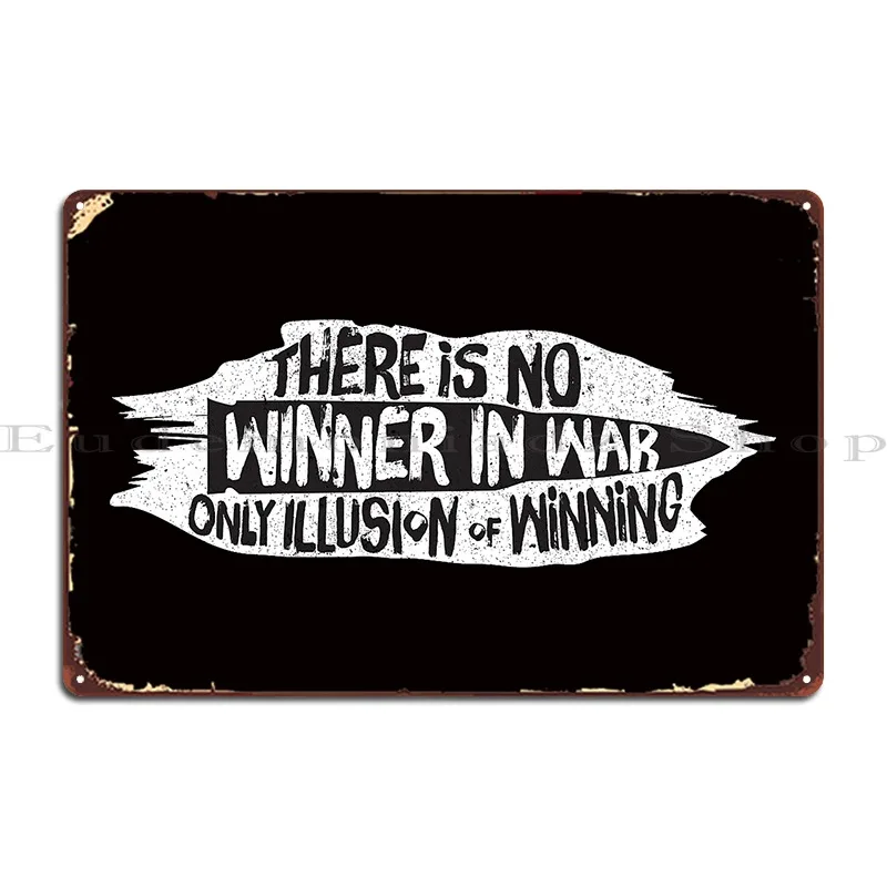 bullet there is no winner in war in white Metal Plaque Poster Living Room Decoration Living Room Designing Club Tin Sign Poster