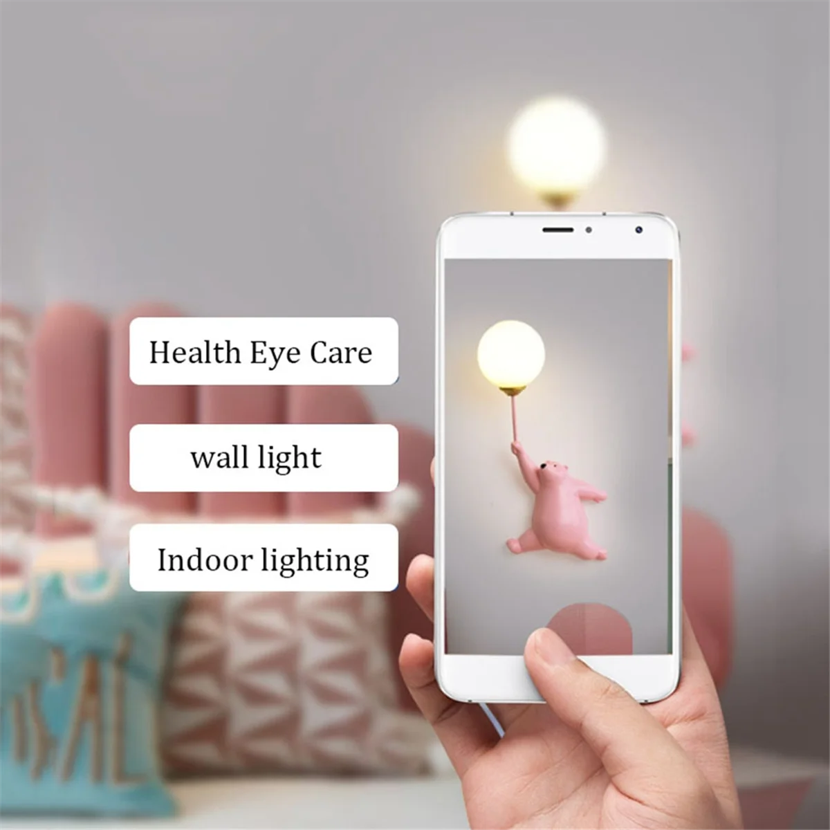 A97G الكرتون الدب LED الشمعدان ضوء الجدار الإضاءة امب Murale للعائلة موضوع فندق طفل الأطفال غرفة نوم مصابيح الحائط