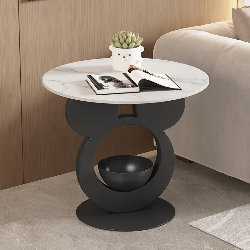 Designer Unique Coffee Table Books Space Saving Side Table Marble Top Living Room Mesa De Centro De Sala Entrance Hall Furniture image 3