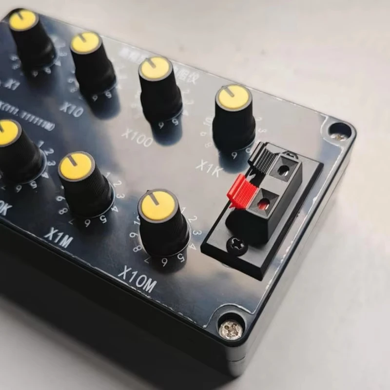 Adjustable Resistor Box 0.1% Accuracy 8-Decade Rotary Dial Resistance Lab Calibration R&D