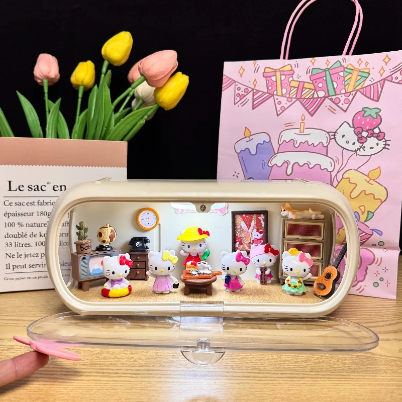 

Hello Kitty Photo Frame Figure Doll, Cute Figurine Ornament, Birthday Gift for Girls