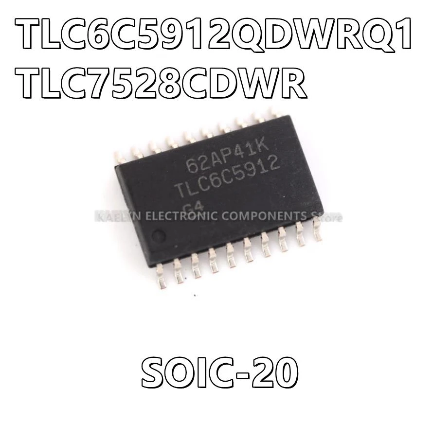 10Pcs/lot TLC6C5912QDWRQ1 TLC6C5912 TLC7528CDWR TLC7528C LED Driver IC 12 Output Linear Shift 8 Bit Digital to Analog Converter
