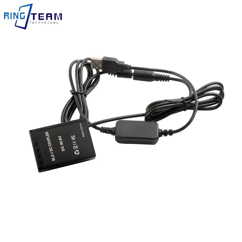 العلامة التجارية الجديدة USB إلى تيار مستمر ذكر 8 فولت كابل الطاقة + BLX-1 الدمية البطارية BLX1 مقرنة ل أوليمبوس OM-1 OM1 مرآة