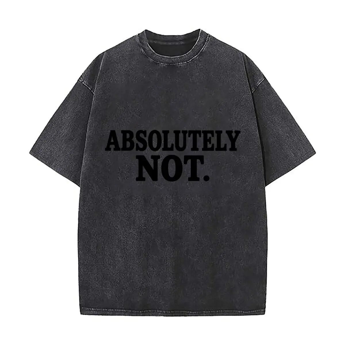 Absolutely Not Bold Statement Typography Graphic Distressed Vintage Oversized Streetwear Tops for Coffee Dates