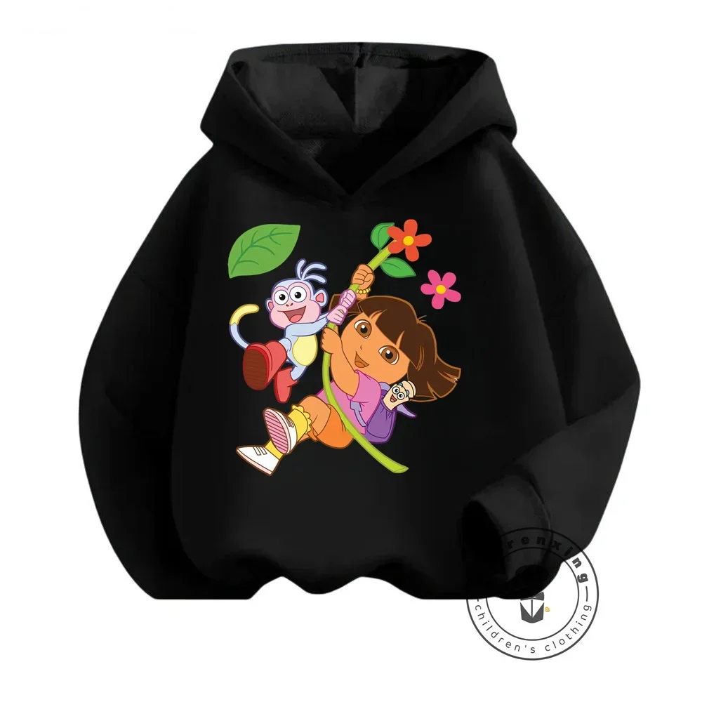 Dora The Explorer Inspired Fashion Comfortable Hoodies with Endearing Characteristics Great for Children Who Love Adventure