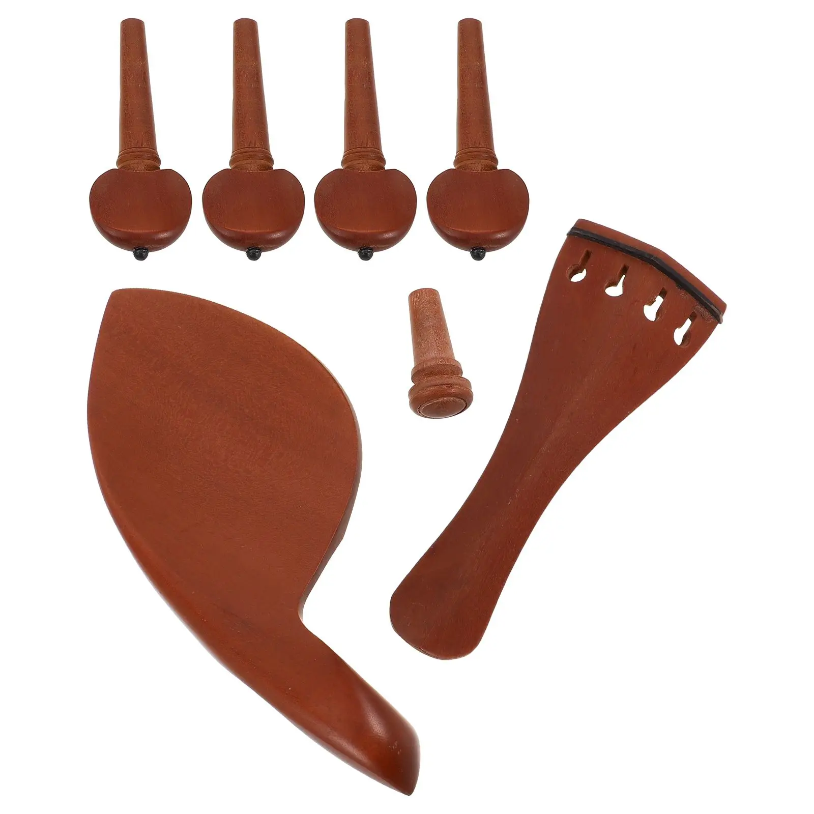 

Violin Chin Knob Pegs Accessories Violin Bracket Chinrest Light Brown Wood Durable Precision Universal Compatibility